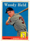 1958 Topps, Baseball Cards, Topps, Woody Held, A's