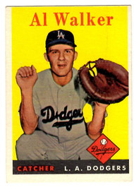1958 Topps, Baseball Cards, Topps, Al Walker, Dodgers