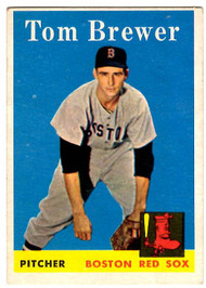 1958 Topps, Baseball Cards, Topps, Tom Brewer, Red Sox