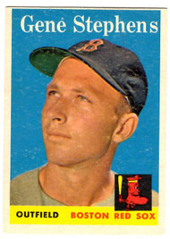 1958 Topps, Baseball Cards, Topps, Gene Stephens, Red Sox