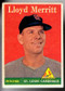 1958 Topps, Baseball Cards, Topps, Lloyd Merritt, Cardinals