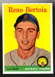 1958 Topps, Baseball Cards, Topps, Reno Bertoia, Tigers
