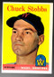 1958 Topps, Baseball Cards, Topps, Chuck Stobbs, Senators