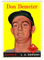 1958 Topps, Baseball Cards, Topps, Don Demeter, Dodgers