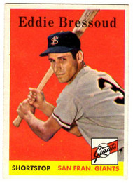 1958 Topps, Baseball Cards, Topps, Eddie Bressoud, Giants
