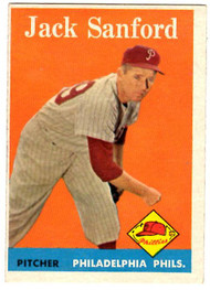 1958 Topps, Baseball Cards, Topps, Jack Sanford, Phillies