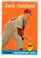 1958 Topps, Baseball Cards, Topps, Jack Sanford, Phillies