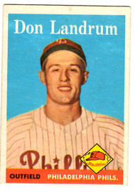 1958 Topps, Baseball Cards, Topps, Don Landrum, Phillies