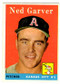 1958 Topps, Baseball Cards, Topps, Ned Garver, A's