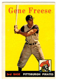 1958 Topps, Baseball Cards, Topps, Gene Freese, Pirates