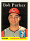 1958 Topps, Baseball Cards, Topps, Bob Purkey, Redlegs, Reds