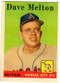 1958 Topps, Baseball Cards, Topps, Dave Melton, A's 