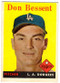 1958 Topps, Baseball Cards, Topps, Don Bessent, Dodgers