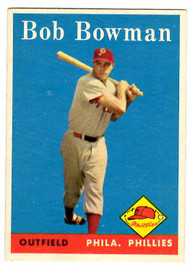 1958 Topps, Baseball Cards, Topps, Bob Bowman, Phillies