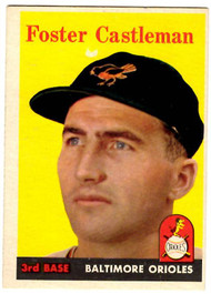 1958 Topps, Baseball Cards, Topps, Foster Castleman, Orioles