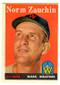 1958 Topps, Baseball Cards, Topps, Norm Zauchin, Senators