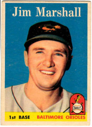 1958 Topps, Baseball Cards, Topps, Jim Marshall, Orioles