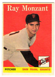 1958 Topps, Baseball Cards, Topps, Ray Monzant, Giants