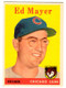 1958 Topps, Baseball Cards, Topps, Ed Mayer, Pirates