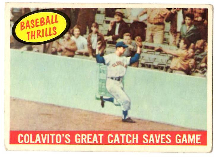 1959 Topps #462 SP Baseball Thrills Colavito's Great Catch Saves Game Rocky  Colavito VG Indians C0156 