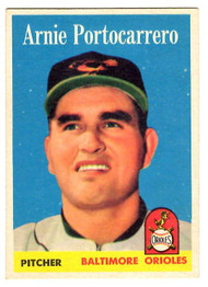 1958 Topps, Baseball Cards, Topps, Arnie Portocarrero, Orioles