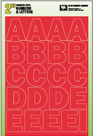 2" Red Numb/letter Set