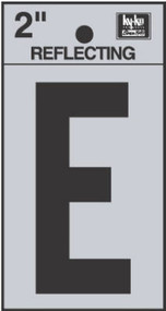 2" Blk Refl Letter E