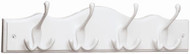 4hook Wht Coat/hat Rail