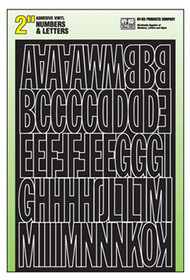 2" Blk Numb/letter Set