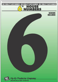 6" Blk Plas Number 6