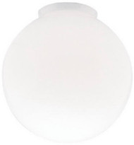 6" Gls Wht Ball Globe