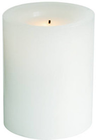 4" Wht Bo Rnd Candle