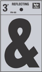 3" Blk Relf & Sign