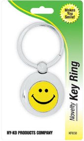Slv Smileface Key Chain