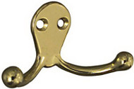 Brs Dbl Clothes Hook