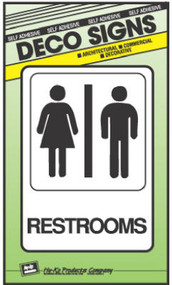 5x7 Restrooms Sign