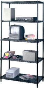 Blk 5 Tier Shelf Rack