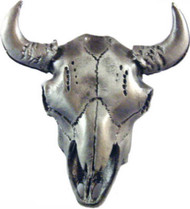 Pewt Buffalo Skull Knob