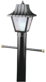 8" Blk Post Top Lantern