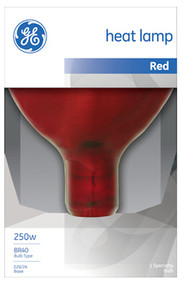 Ge 250w Red Heat Bulb