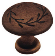 1-1/4" Brz Leaf Knob