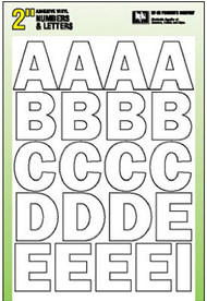 2" Wht Numb/letter Set