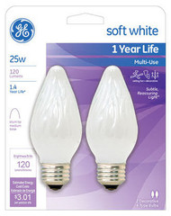 Ge2pk 25w Wht Flam Bulb