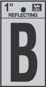 1" Blk Refl Letter B