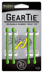 4pk 3" Lime Gear Tie