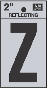 2" Blk Refl Letter Z