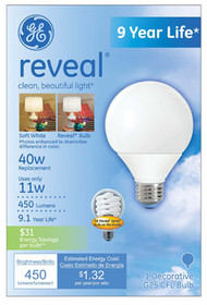 Ge 11w G25 Reveal Bulb