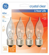 Ge4pk 40w Clr Cand Bulb
