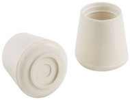 1-1/4" Wht Rubb Leg Tip