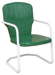 Grn Mtl Lwn Chair